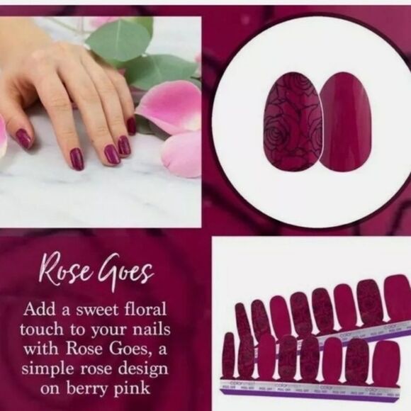 3/$20💘 Color Street Nail Polish Strips in Rose Goes - Picture 3 of 16